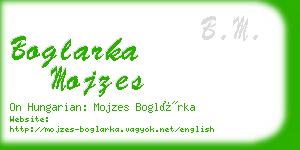 boglarka mojzes business card